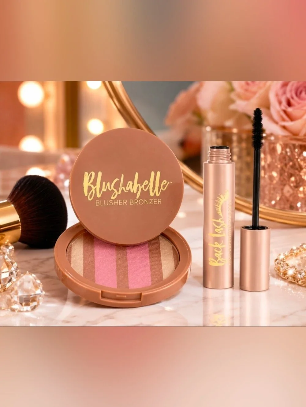 Belle Beauty Blushabelle Blush Bronzer& Back Lash XL high-definition Mascara - Picture 1 of 13